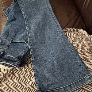 Express Dark Blue Flare Jeans